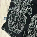 Lauren James  Black White Pineapple Print Pull On Drawstring Swim Shorts Size M Photo 4