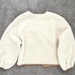 EXPRESS Sherpa Jacket Suede Zip Up Photo 3