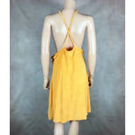 H&M Orange Terry Halter Beach Summer Dress LARGE Photo 3