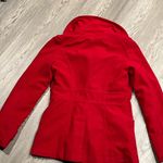 Forever 21 Women’s  Red Peacoat Coat Jacket Medium Photo 3