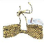 Billabong x It’s Now Cool La Playa Drew Convertible Yellow Leopard Bikini Top S Photo 9