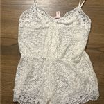 Victoria's Secret  White Lace Romper:Size Large Photo 1