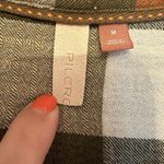 Anthropologie  Pilcro Size‎ Medium Plaid Side-Slit Maxi Tunic Duster Button Down Photo 8