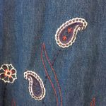 Allison Daley FINAL MARKDOWN  embroidered denim blouse large Photo 3