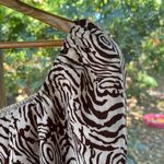 Moon River Brown And White Printed Puff Sleeve Crop Top Size S Photo 4