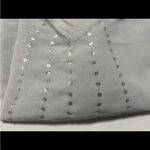 August Silk  Shimmering Silver Knit Top Photo 6