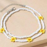 2 piece floral anklet White Photo 0