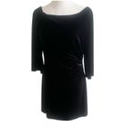 Boston Proper Muse For Velvet Black Ruched Dress Sz 12 Holiday Party Whimsygoth Photo 1