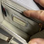 Moda Luxe  Grey Handbag Crossbody Metal Handles Removable Chain Strap Photo 6