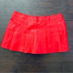 SHEIN Red Pleated Leather Mini Skirt as seen on Alix Earle @ Coachella | Size S Photo 6