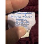 Champion Cropped Sweatshirt Sz S Hooded Womens Red Wine Reverse Weave Photo 10