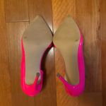 AQUA “DION” HALF D'ORSAY PINK NEON PATENT HEELS 8 Photo 10