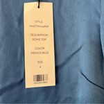 Veronica Beard  Rome Asymmetrical Midi Tunic Top French Blue Size 4 TOP‎ ONLY NEW Photo 4