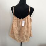 American Eagle  Outfitters Womens Crochet Lace Top Peach Sleeveless Size‎ Small Photo 4