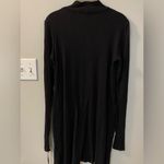 Michael Lauren  black ribbed dress with mock turtleneck. Raw hemline. Size small Photo 6