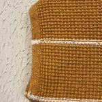 Madewell  Mustard striped Boatneck Button Back 100% cotton sweater size small Photo 6