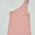 American Eagle  Outfitters One-Shoulder Peach Pink Tank Top - Size: Extra Small Photo 0
