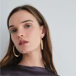 ZARA NWT  Gold Hoop Earrings Photo 2