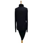 Veronica Beard Ruched Bodycon Turtleneck Dolman Sleeve Dress Black size Small Photo 7