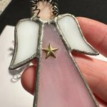 Handmade Glass Christmas Holiday Brooch Pins Lot Of 2 Ice Skates / Angel Photo 7