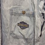 Harley Davidson  Woman’s Size Medium Denim Button Up Shirt Photo 1