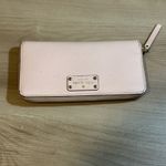 Kate Spade New York Zip Around Wallet Pale Pink Continental Pebble Leather Photo 6