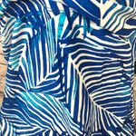 CHAPS NEW Womens 6 Tropical Leaf Print Tankini Swim Top Marina Blue Photo 3