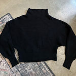 Anthropologie  black dropped shoulder sweater Xs nwot Photo 0