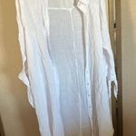 Mlle Gabrielle FINAL MARKDOWN  White Casual Button Down swimsuit cover up 2x Photo 0