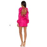 Lovers + Friends  Azusa Mini Dress Square Neck Puff Sleeve Hot Berry Pink EUC S Photo 1