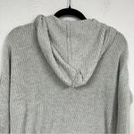 Rachel Zoe  Grey Knit Pullover Hoodie Sweater Womens XS Henley Preppy Cozy Casual Photo 9