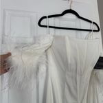 Mac Duggal  Long Off Shoulder Feathers Formal Bridal Gown Photo 3