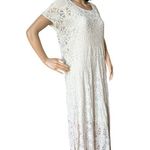 Anthropologie Lilka Bellflower Lace Dress with side slits & slip Size large Photo 8