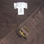 Loft Ann Taylor Dark Chocolate Brown Ann Fit Dress Pant Capris Photo 3