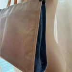 Draper James  Beige Tote Bag with Yellow Handles Photo 5