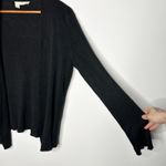 Eileen Fisher Linen Cardigan Womens Large Black Drape Sustainable Minimalist Photo 1