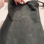 Dark Green Ruffled Peplum Halter Dress Black Photo 1