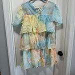 English Factory English Factory Tiered Tie Dye Dress NWT size XS Pastel Ruffle Neiman Marcus Photo 4