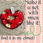 Aerie  Blue Plaid Christmas Holiday Flannel Sleep Scrunchie w Multicolor Accents Photo 4