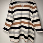 Talbots Top Women's Size 2X Stripes Knit Career Casual Fall Plus Size Boho Tunic Photo 0