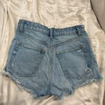 ZARA Trf High Waisted Ripped Jean Shorts Photo 4