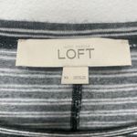 Ann Taylor Loft Women’s Shirt XL Black White Striped Long Sleeve Round Neck Photo 8