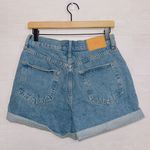 BDG Women's Urban Outfitters Medium Wash Denim High Rise Rolled Cuff Mom Shorts Photo 3