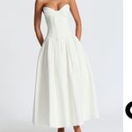 Babyboo Elegant White Strapless Dress SALMA MIDI DRESS - IVORY Photo 7