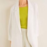Mango Textured Unstructured Blazer in White Photo 0