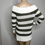 Aerie Green Striped Knit Sweater Photo 2