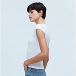 Madewell  Supima Rib Tee Cap Sleeve Crew Neck White XS NWT Photo 2