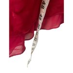 David's Bridal  Red Floral Sleeveless Tiered Beaded‎ Dress Photo 7