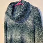 Elle  Cowl Turtleneck Tunic Long Sleeve Pullover Sweater Blue Teal Ombre Womens S Photo 3