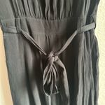 Forever 21 🖤F21 Gold Stud Black High Neck Tie Waist Romper Photo 2